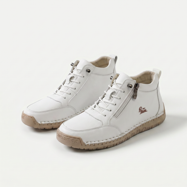 Mila - bekväma stödsneakers med dragkedja - Khaki