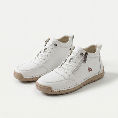 Mila - bekväma stödsneakers med dragkedja - Khaki
