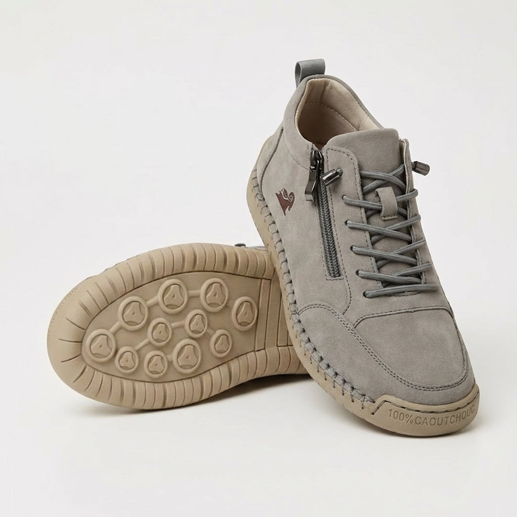 Mila - bekväma stödsneakers med dragkedja - Vit