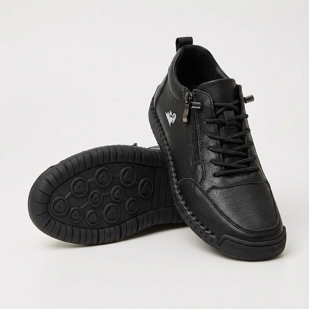 Mila - bekväma stödsneakers med dragkedja - Vit